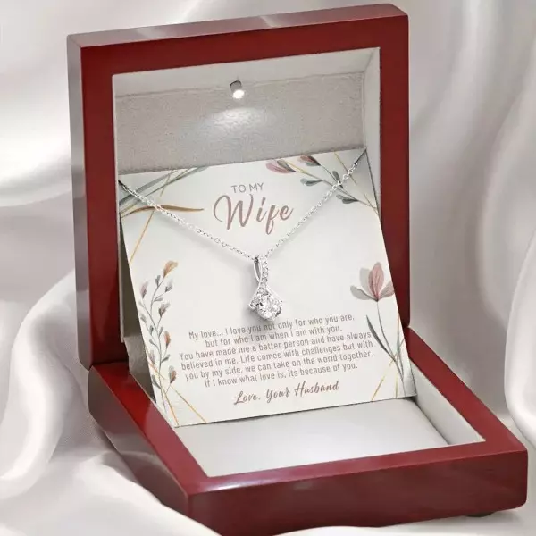 Gift For Wife To My Wife Necklace Wedding Anniversary Birthday Valentines